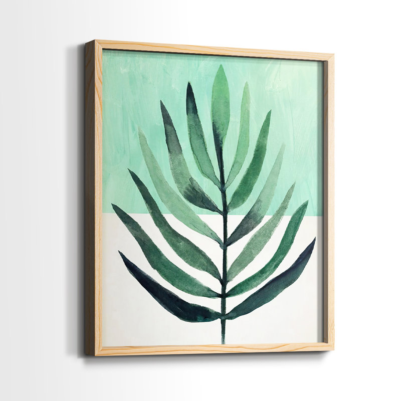 Verging Palm III - reproduction encadrée de qualité supérieure - prête à être accrochée - aucun clou requis - aucun clou requis