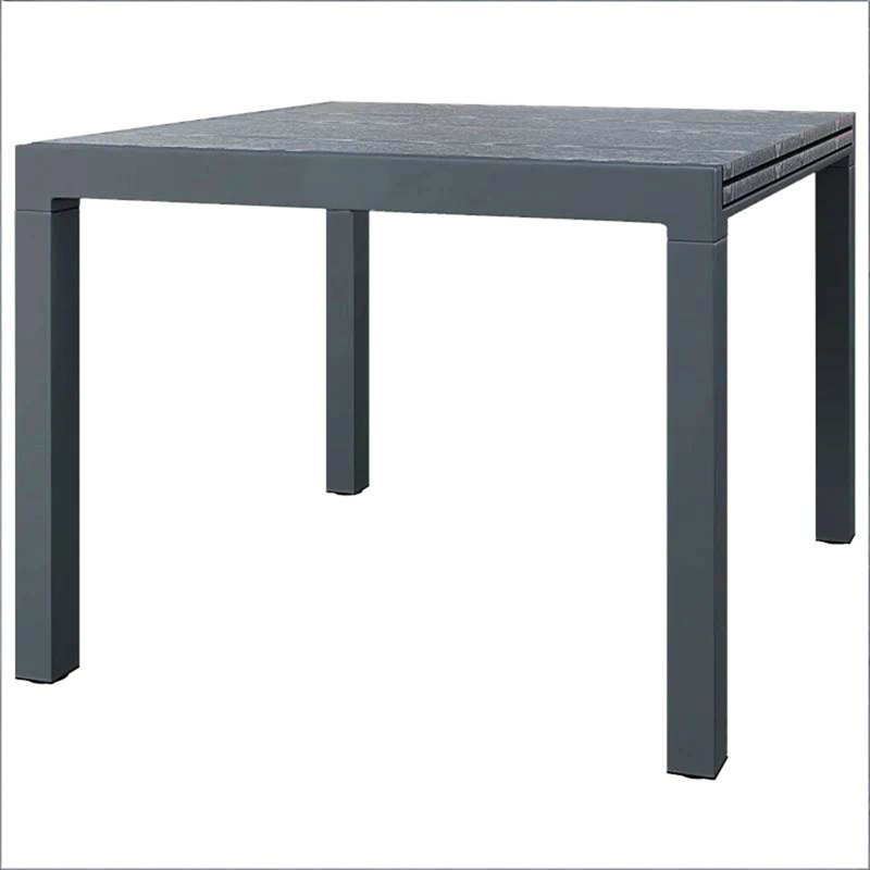 Table d'extérieur, table d'extérieur en aluminium, table d'extérieur rectangulaire