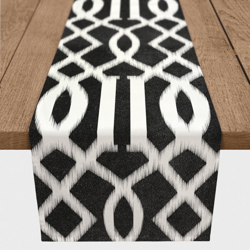 Jak-John Table Runner, Black, 72" x 16"