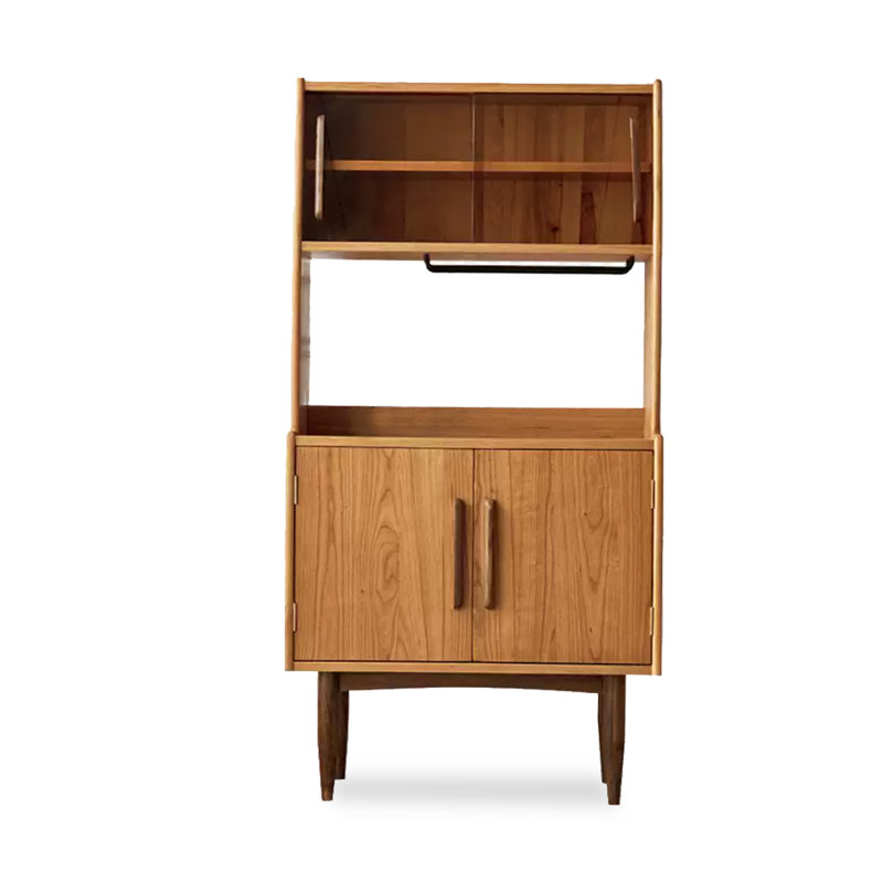 Armoire de cuisine scandinave en bois massif avec rangement combiné