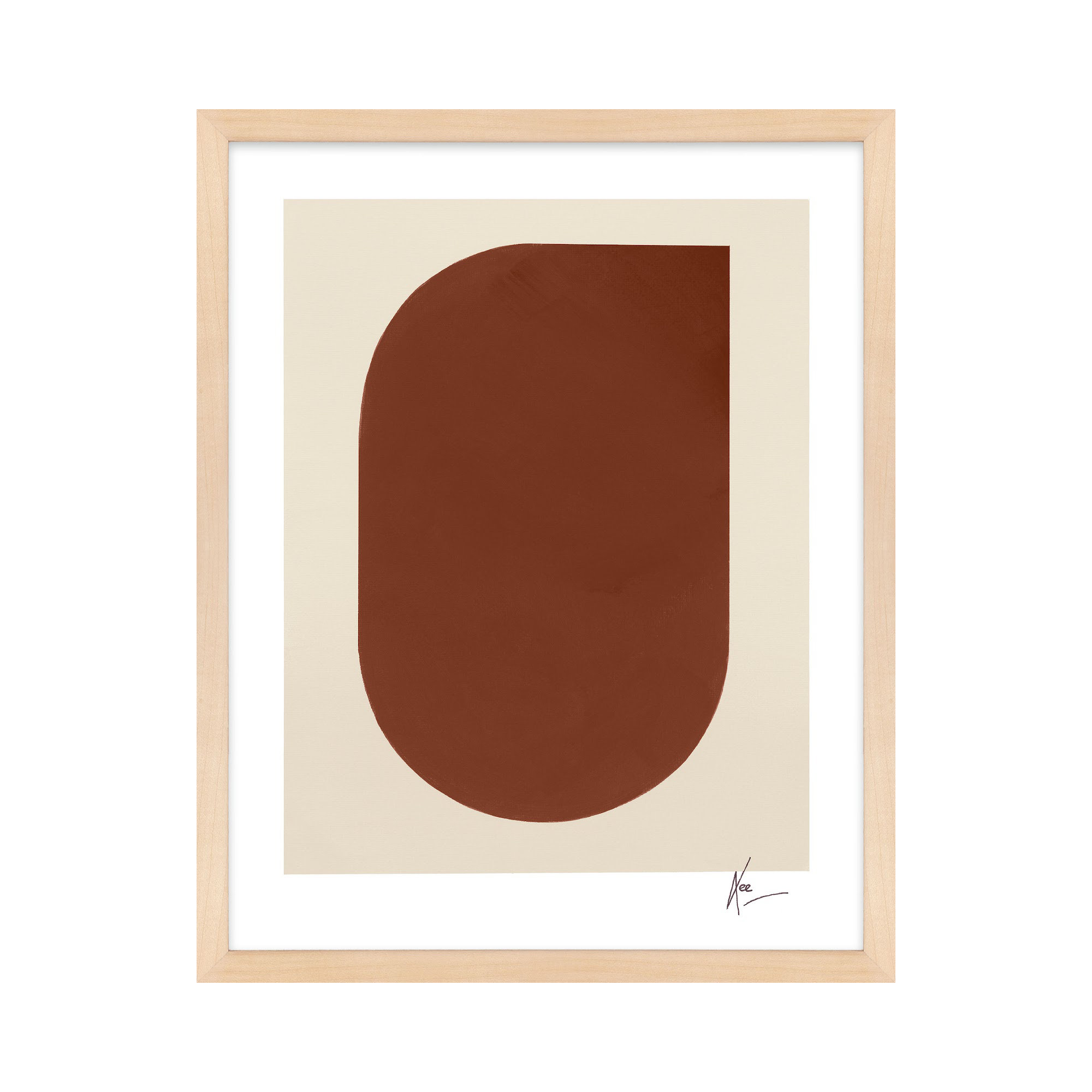Keyhole 2 by Lee Lessem, Maple Framed, 50" H x 40" W x 1.25" D