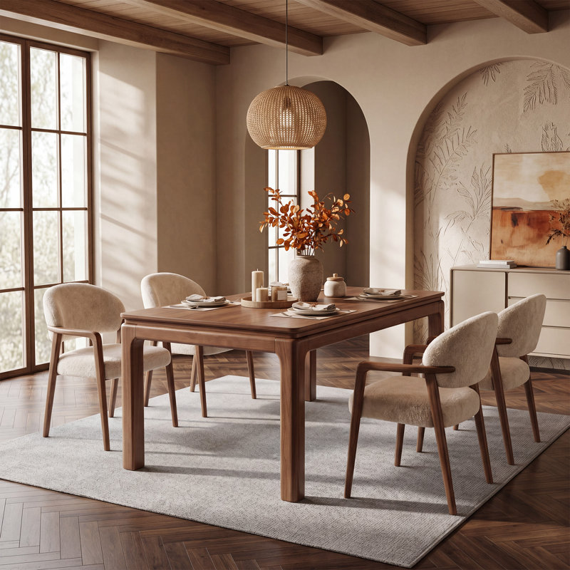 63" Solid Wood Dining Table