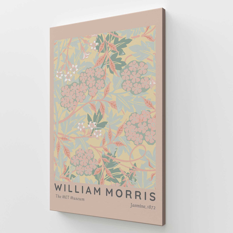 «Blush Jasmine» par William Morris, reproduction sur toile, 60" H x 40" W x 1.25" D, Stretched Canvas