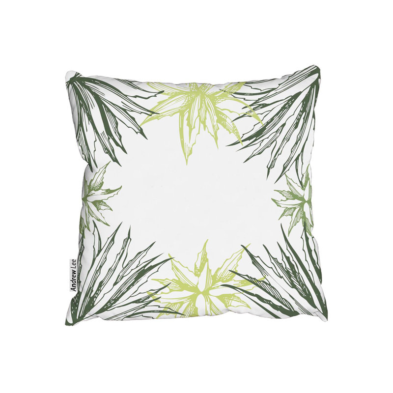 Leaf Border Cushion Cover, 60cm x 60cm