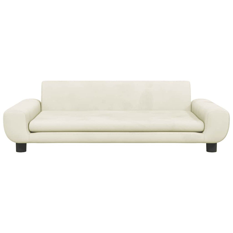 Dog Bed 13.0 " Velvet, 13" H x 39.4" W x 21.3" D, Cream