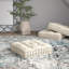 Coussin de sol carré en polyester 20 po x 20 po Azz-80320328-100361888
