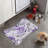 Simple Purple Florals - 1 Piece Bone Shape Feeding Mat