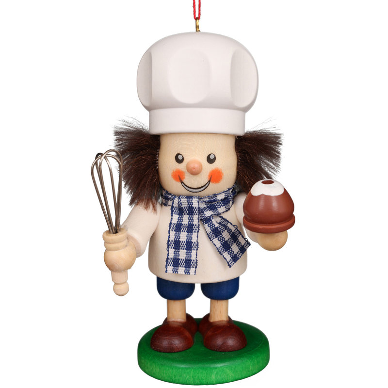 4.5'' Handmade Wood Hanging Figurine Ornament