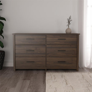 Samire 6-Drawer Dresser white 