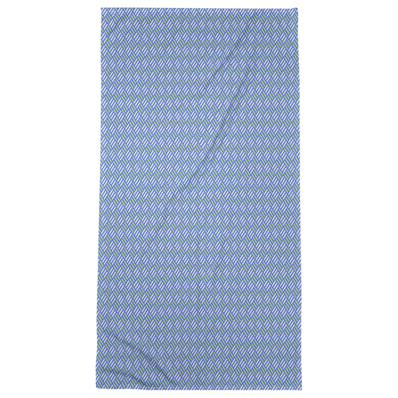 Katelyn Elizabeth Bath Towel, Sky Blue/Green