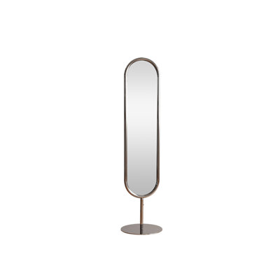 Minimalist Stainless Steel Oval Mirror