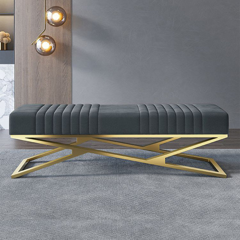 Banc rembourré, Gris foncé
