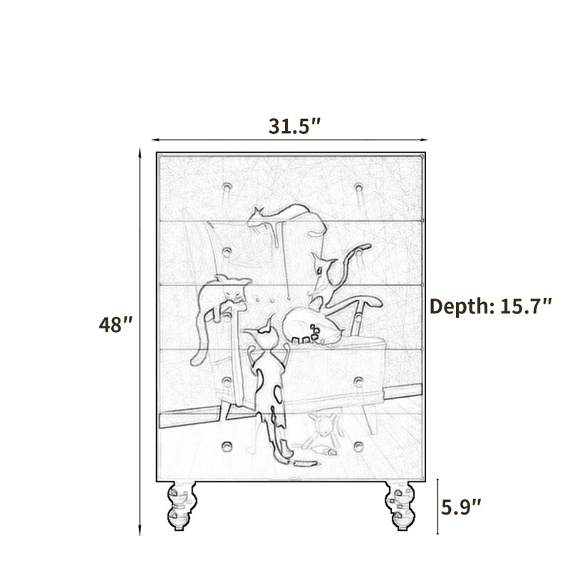 Armoire décorative à tiroir français