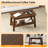 Modern Farmhouse Coffee Table with Storage Shelf, 2-Tier Living Room Table Rectangular Center Table, Home Office Industrial Cocktail Tables-1636594478