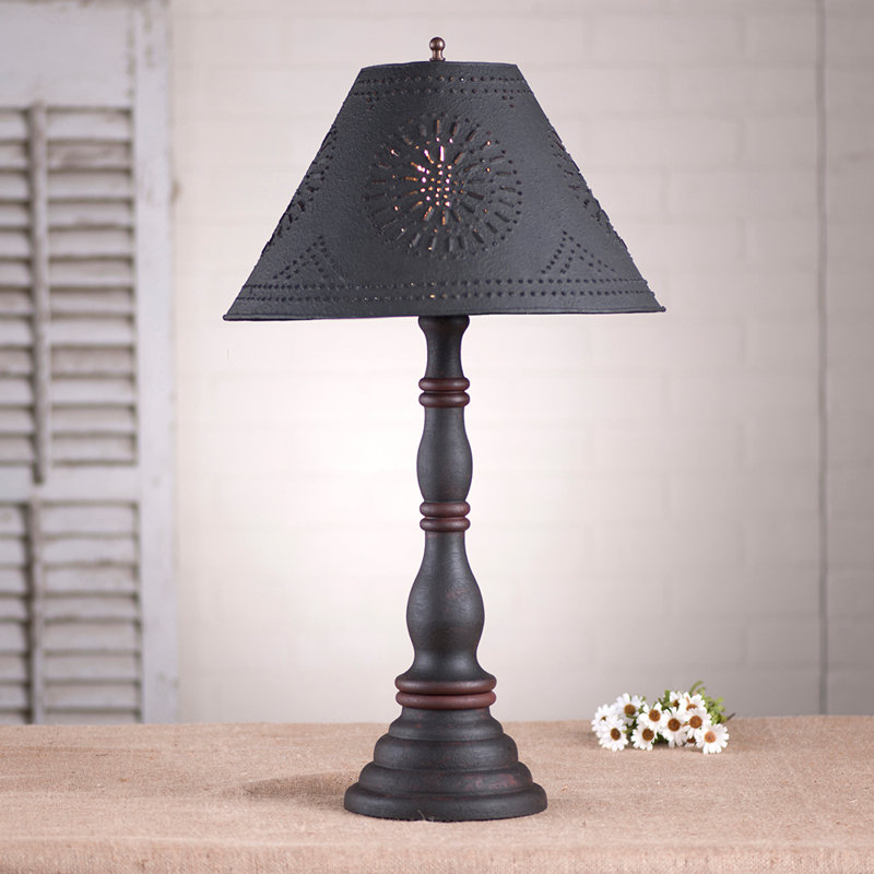 Huff Solid Wood Table Lamp, Americana Espresso
