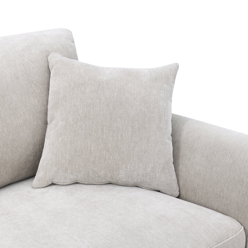 Cherelle Chenille Accent Chair, White