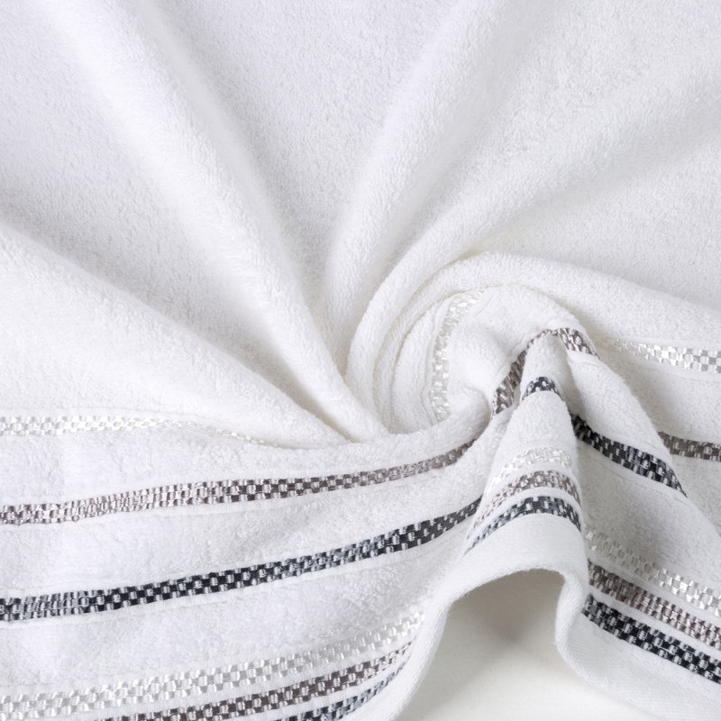 Honey-Marie Midweight Jacquard Hand Towel, White