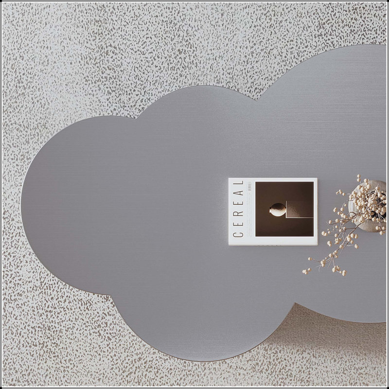 Stainless Steel Coffee Table with Cloud-Shaped Silhouette