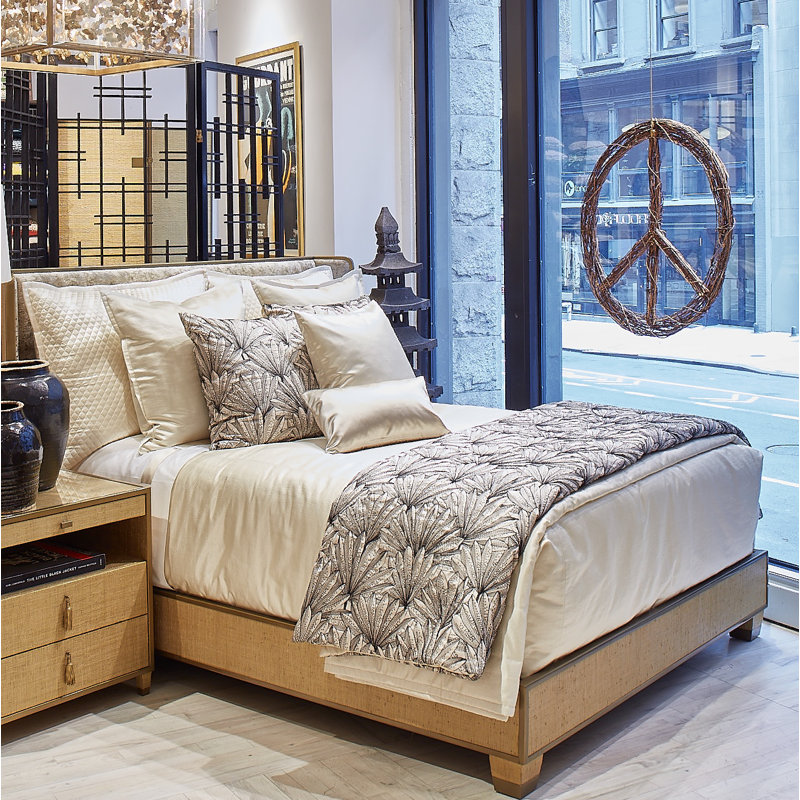 Hammered Duvet Cover, King Duvet Cover , Champagne
