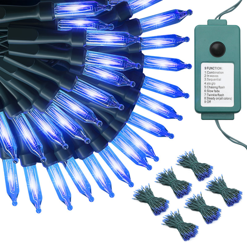100 LED Plug-in Connectable String Light with 8 Modes Timer Xmas Decor, Blue