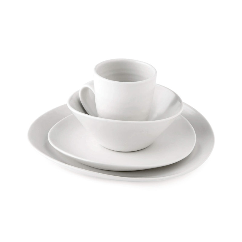 Barre Handmade Stoneware Dinner Plate, Alabaster