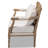 Canley French Provincial Upholstered Whitewashed Wood Armchair