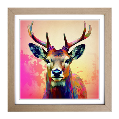 Deer Digital Art - Framed Print