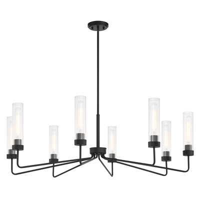 Blayson 8 - Light Classic / Traditional Chandelier in Matte Black