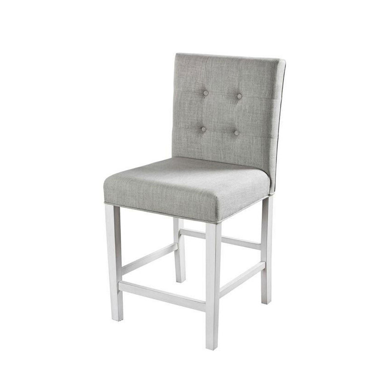 Chaise de comptoir transitionnelle H 20 po (2 / RTC), blanc antique