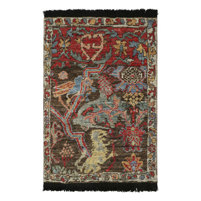 Rug & Kilim’S Oriental Rug In Brown With All-Over Dragon And Bird Pictorials