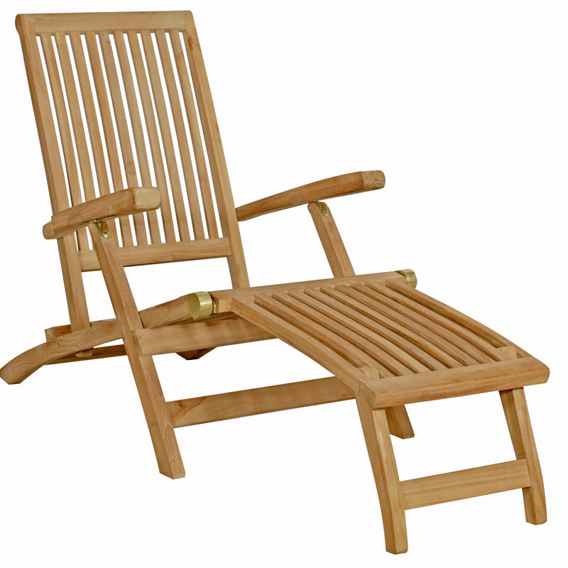 Casanova Outdoor Teak Wood Chaise Lounge