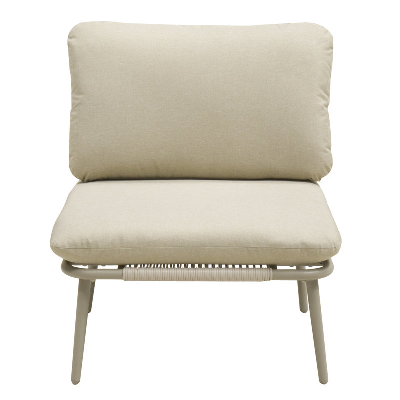 Fauteuil modulable, structure en acier, mobilier de jardin compact et moderne