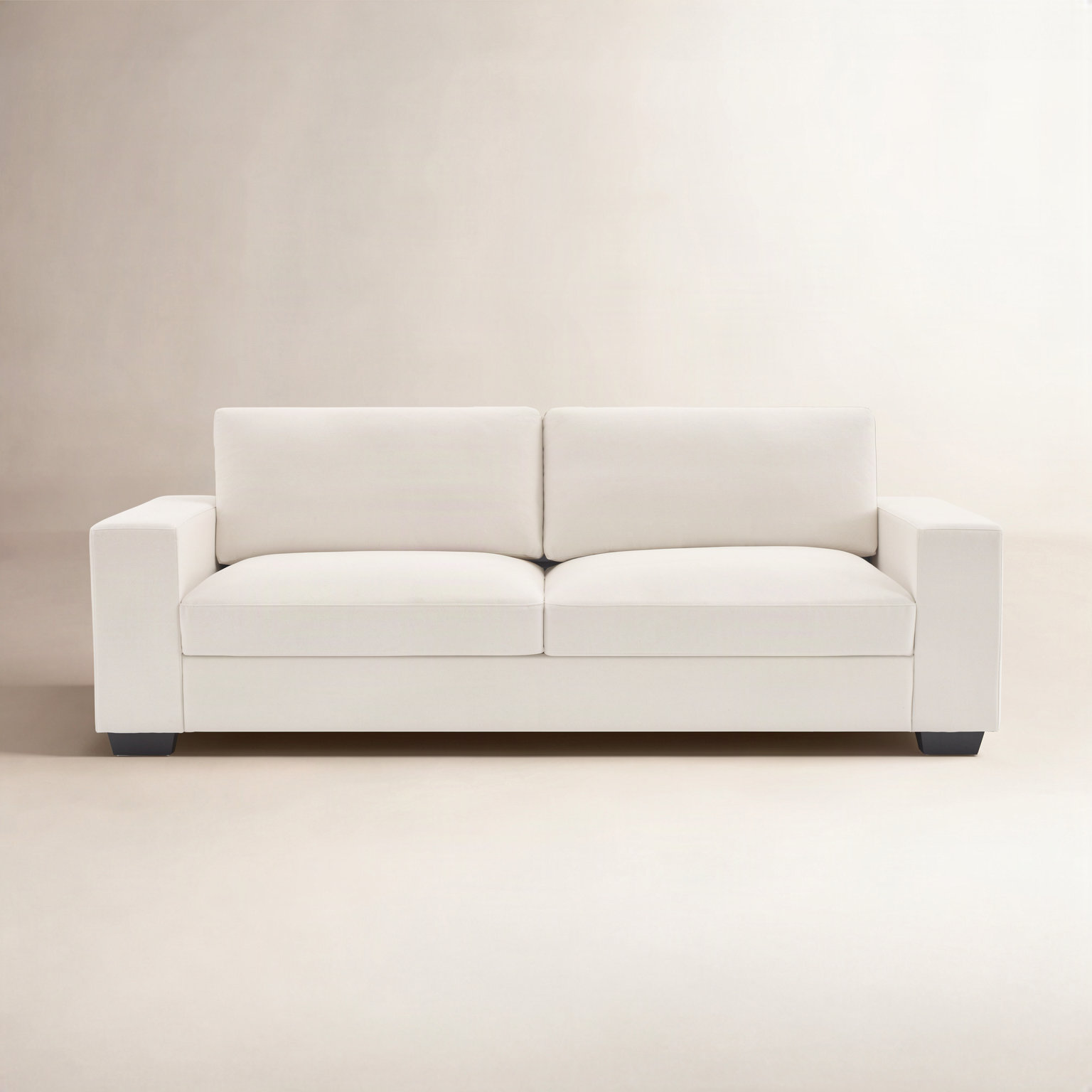 Alden 91" Cotton Sofa Bed, White Performance