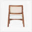 Chaise longue robuste en bois avec dossier tissé