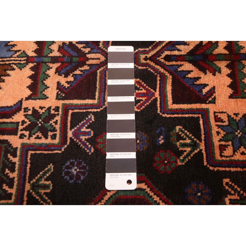 Teimani Black, Red Rug 3'11" x 6'7"