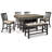 Tyler Creek Counter Height Dining Table and 4 Barstools and Bench