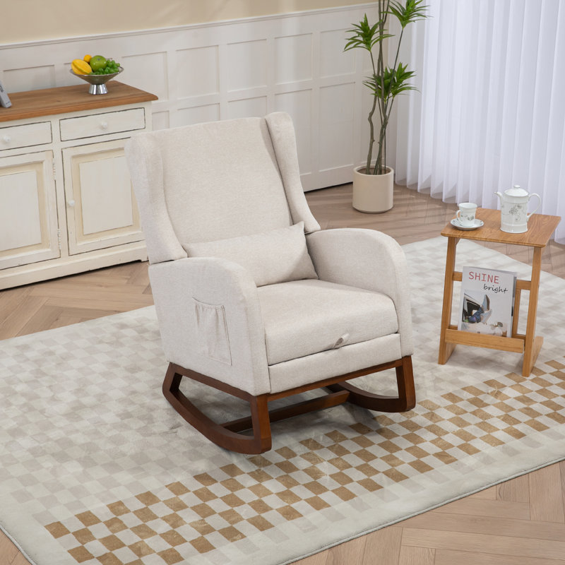 Chaise berçante Jaivin, Beige