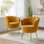 Fauteuil demi-tonneau en velours 30 po Hendrix