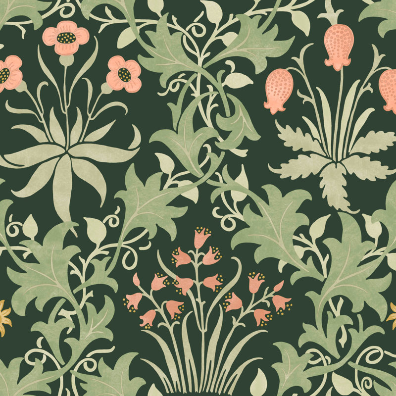 William Morris Celandine Forest Wallpaper, Green