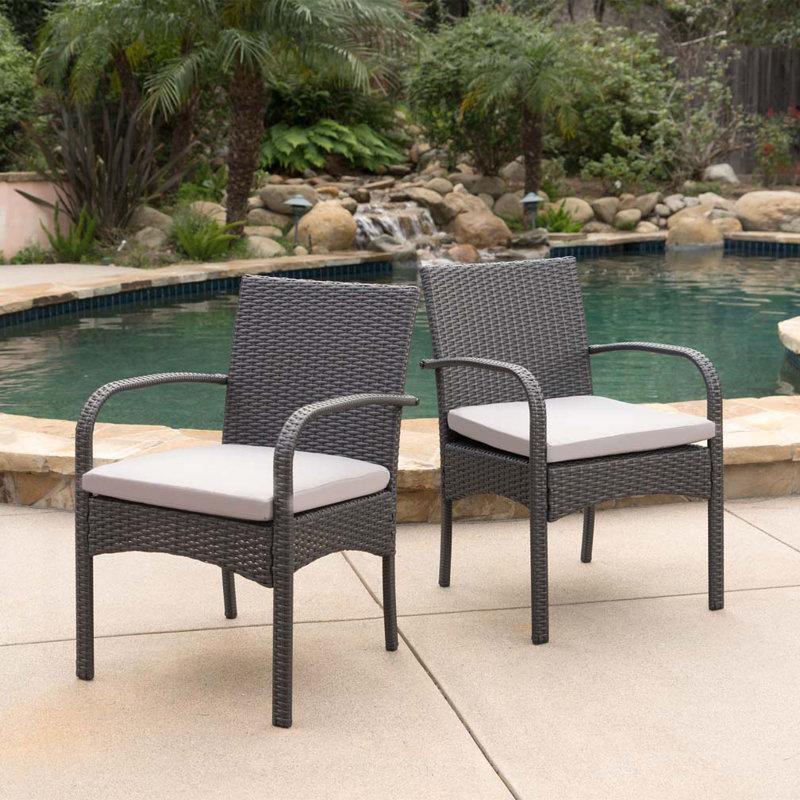 Outdoor Wicker Rattan Club Chair, Gray