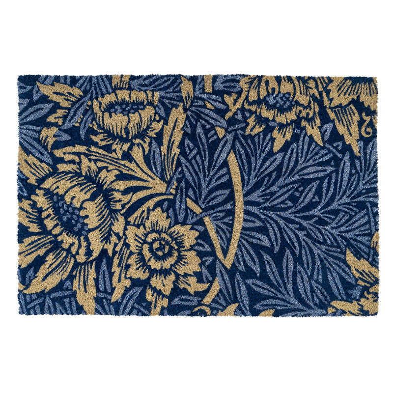 Victoria and Albert Museum Tulip and Willow Coir Doormat, 24" W x 36" L