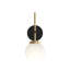 Applique murale 1 lumière noir mat et or brossé Rigsby-127683763