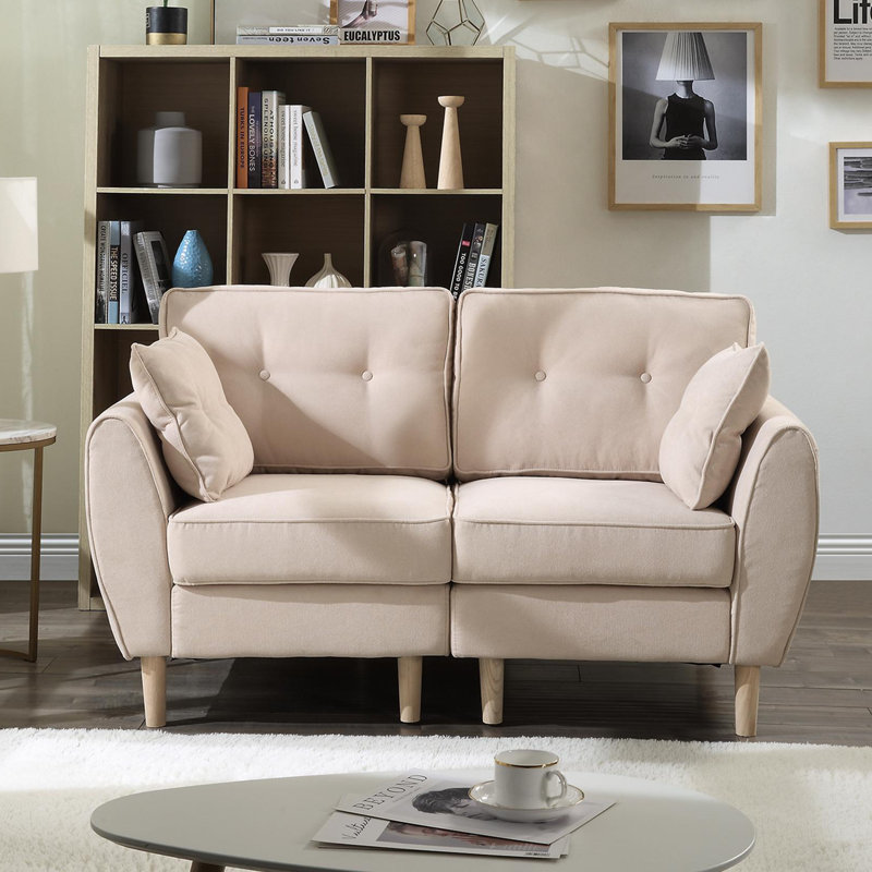 Soto Linen Blend Sofa, Beige