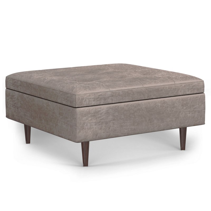 Grande table basse avec repose-pieds Mid Century, Gris