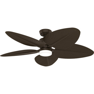 Casablanca 52 inch Coveview ENERGY STAR® Damp Rated Ceiling Fan with LED Light Kit and Wall Control and Handheld Remote