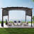 12 pi. L 9 pi. D Pergola en acier avec auvent