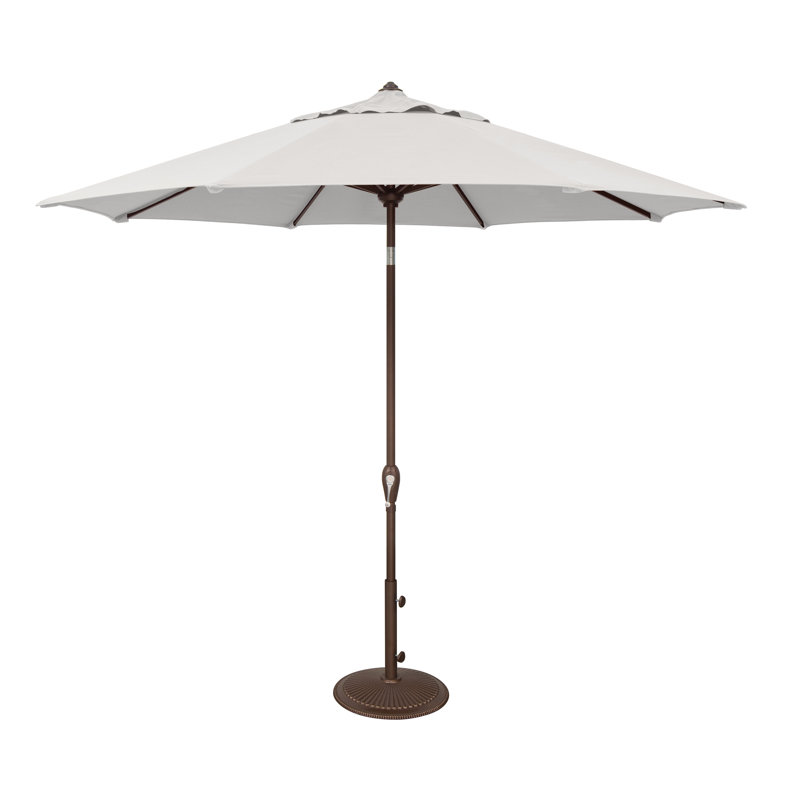Parasol de patio inclinable 9 'Aruba, Bronze, Gris anthracite
