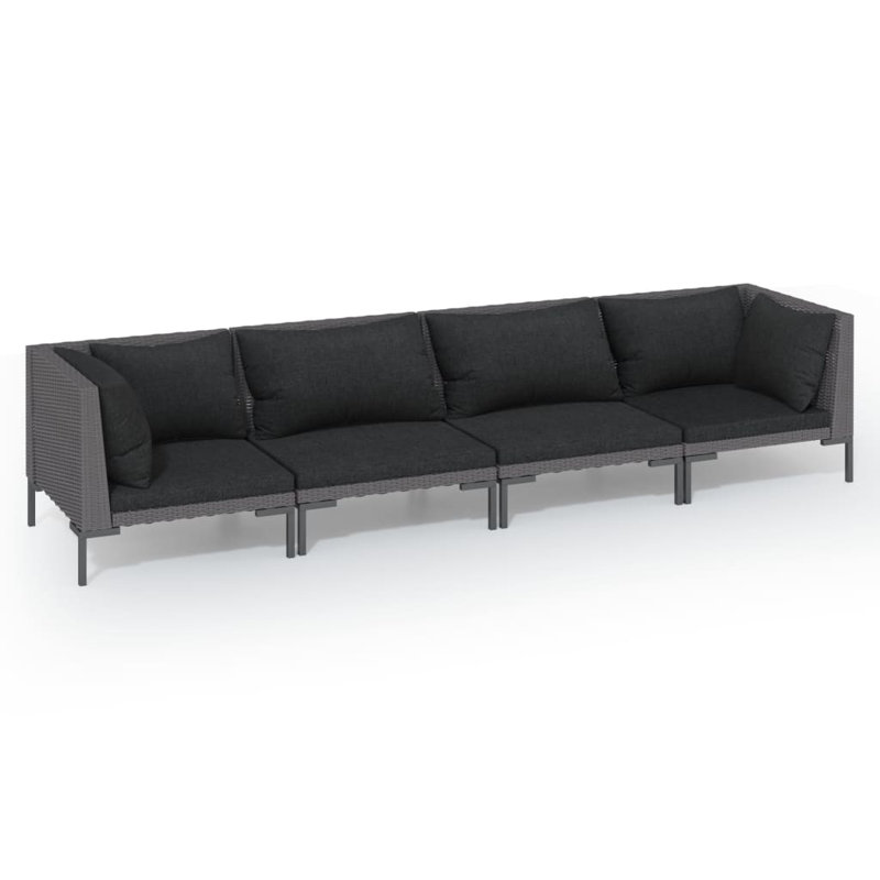 Khiala 280cm Wide Patio Sofa with Cushions