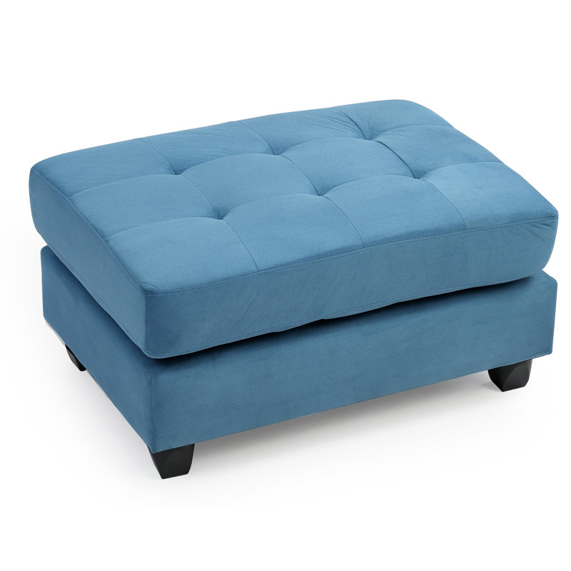 Stylish Ottoman For Any Room, Aqua Blue