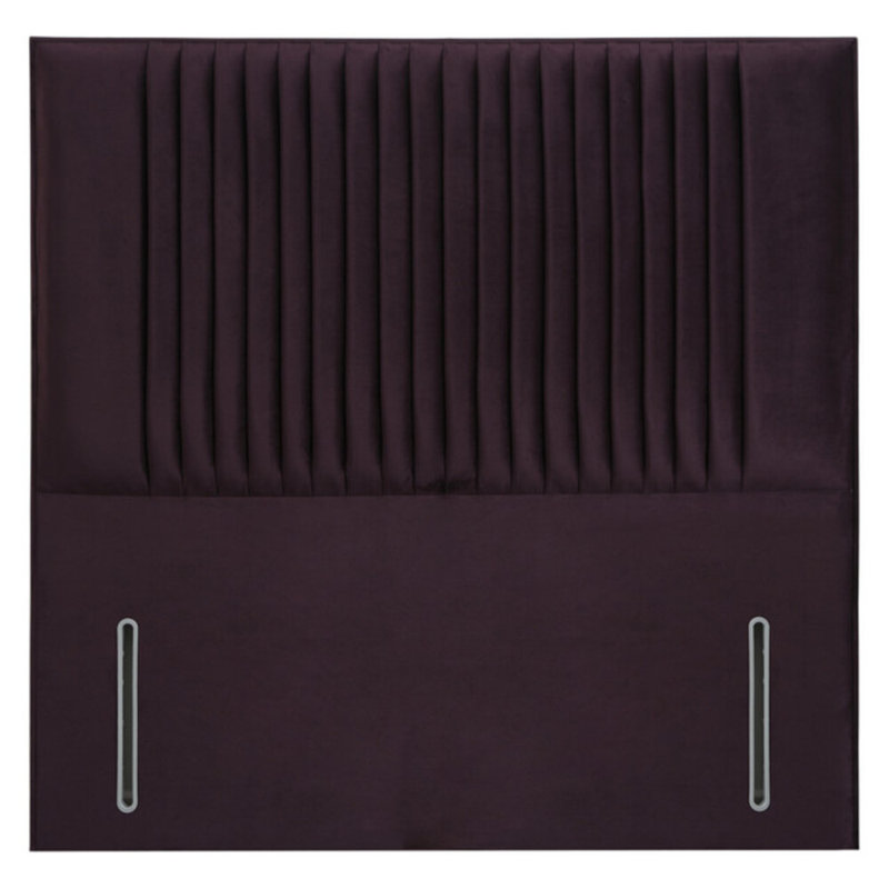 Rine Upholstered Headboard, Plush Plum, Velvet, Double (4'6)